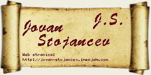Jovan Stojančev vizit kartica